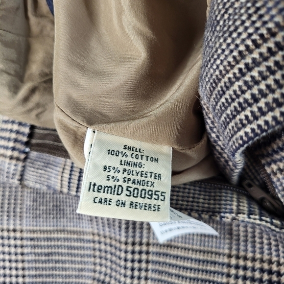 L.L Bean Plaid Houndstooth Black/Tan Dresspants. Size 12 Petite. Item 500955 - Picture 12 of 12